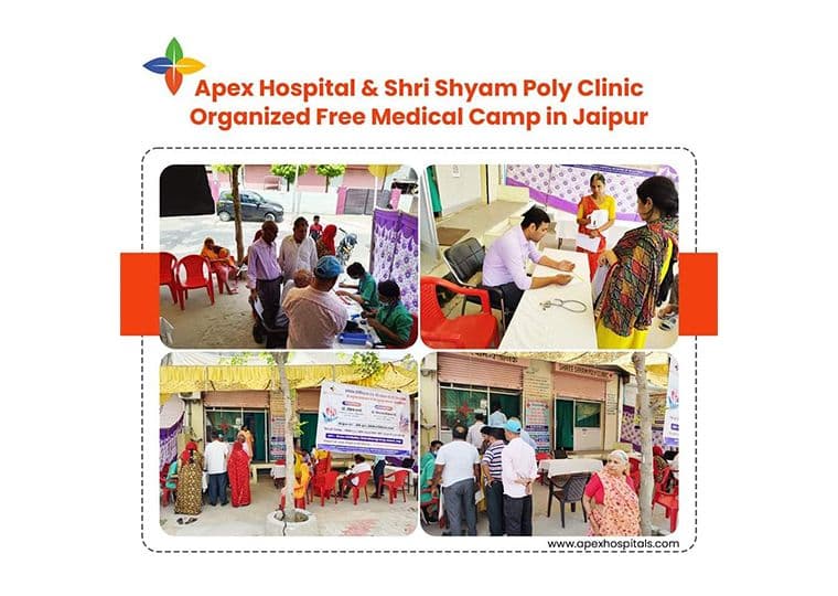 Free Medical Camp by Apex Hospital & Shyam Poly Clinic, Jaipur